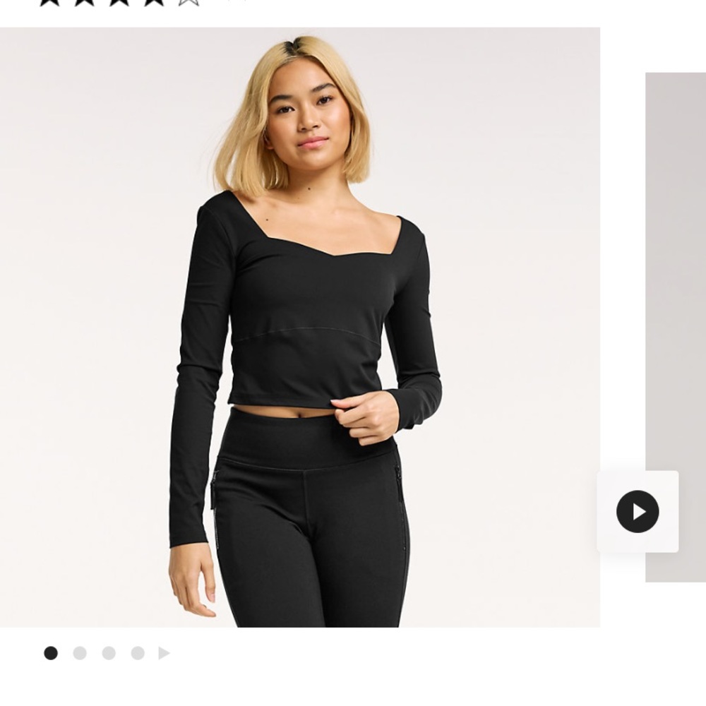 Womens FLX Affirmation Sweetheart Neckline Crop Top